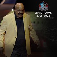 The football world today is celebrating the life and career of Jim Brown, the Cleveland Browns fullback whom many considered the greatest athlete to play professional football.