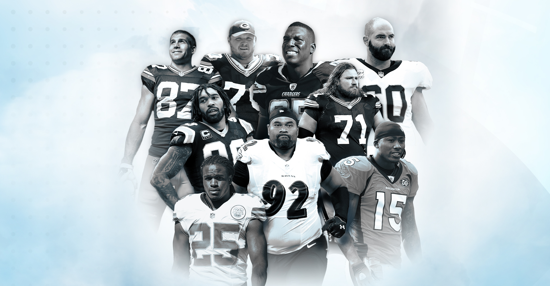 Nine players in their first year of eligibility are among the list of 173 Modern-Era Nominees for the Pro Football Hall of Fame Class of 2024.